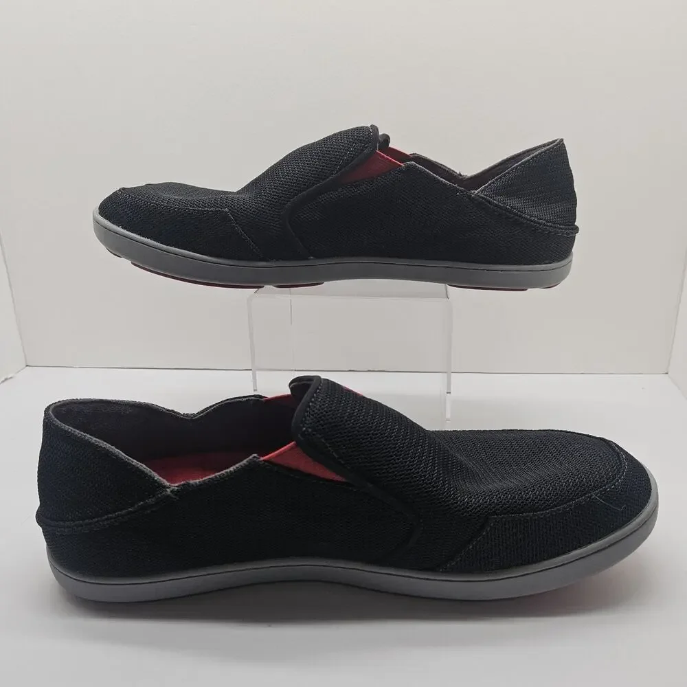 Olukai Slip-On Casual Shoes Sneakers Nohea Mesh Black Size 13 10188-4040